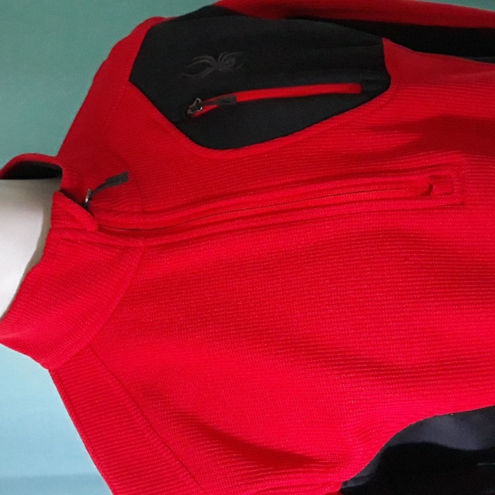 Spyder Black And Red Zip Performance Jacket. Medi… - image 1
